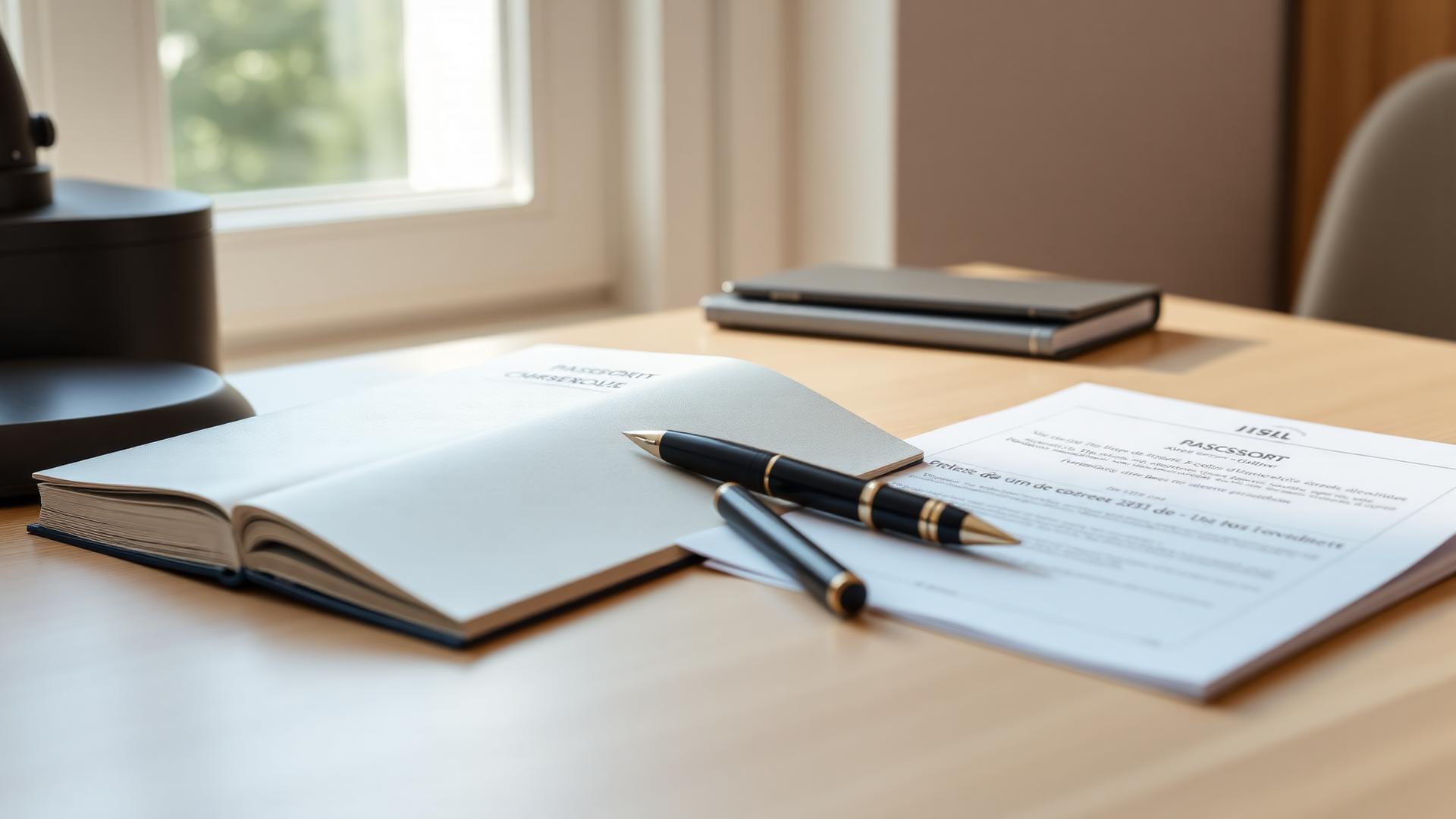 Documents administratifs français : passeport, formulaires de naturalisation et titre de séjour